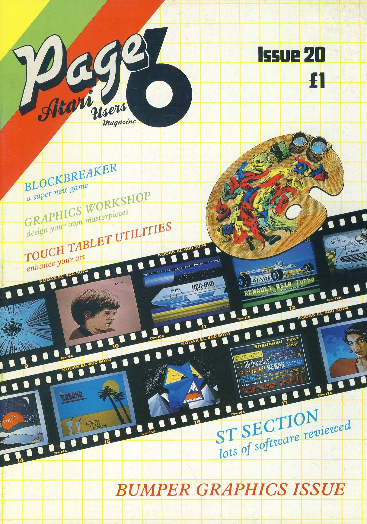 ATARI Page 6 #20 1986 computer magazine GRAPHICS ISSUE ref101143 - Image 2