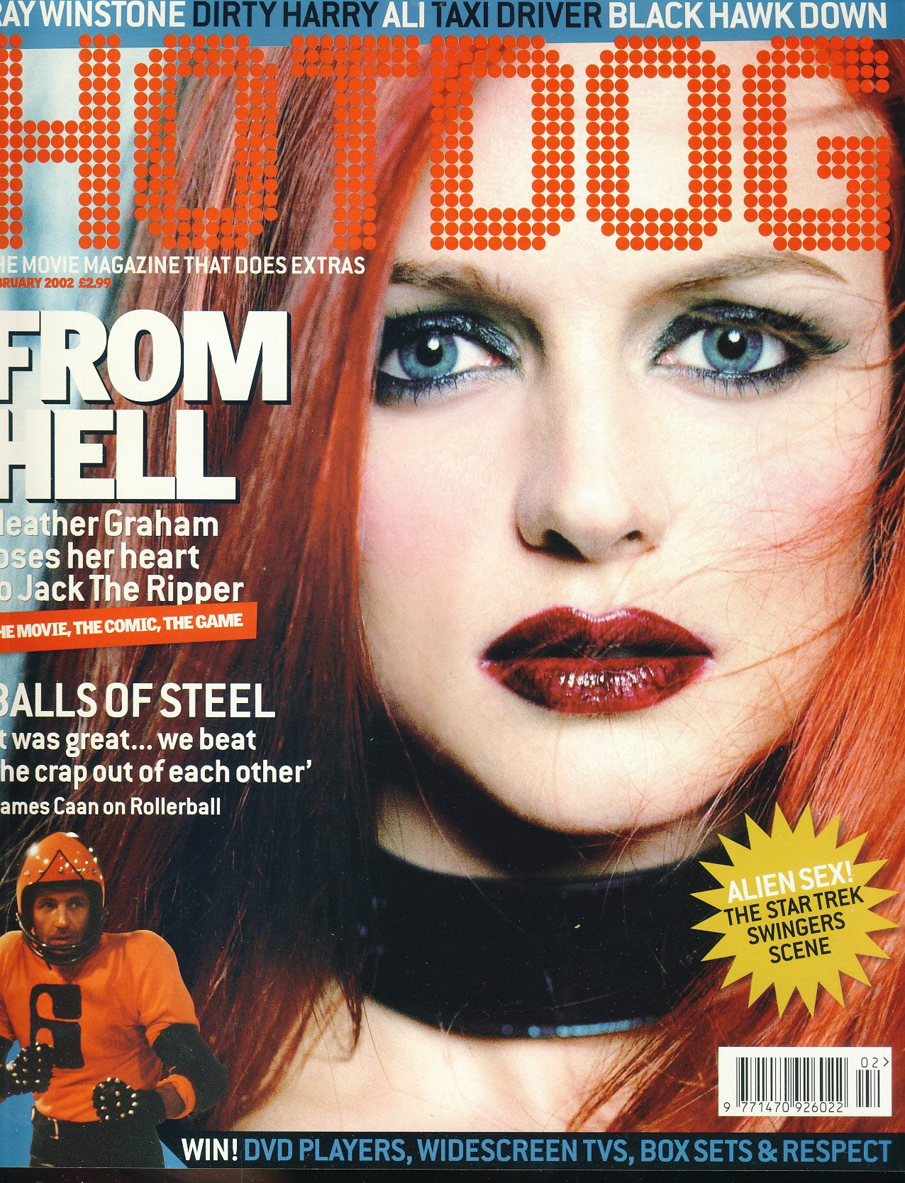 HOTDOG Movie Magazine FEB 2002 Heather Graham JACK THE RIPPER ref100321