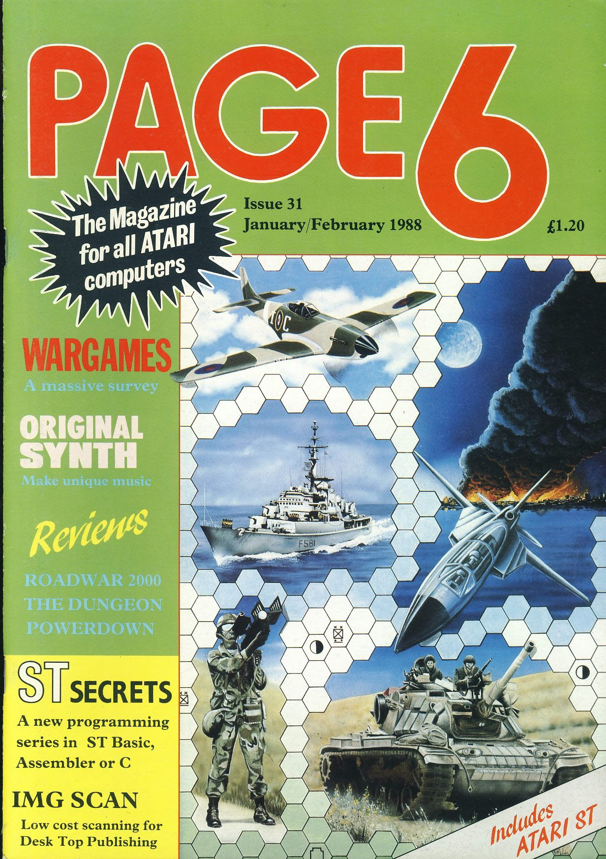 PAGE 6 1988 ATARI computer magazine WARGAMES Original SYNTH ref100402 - Image 2