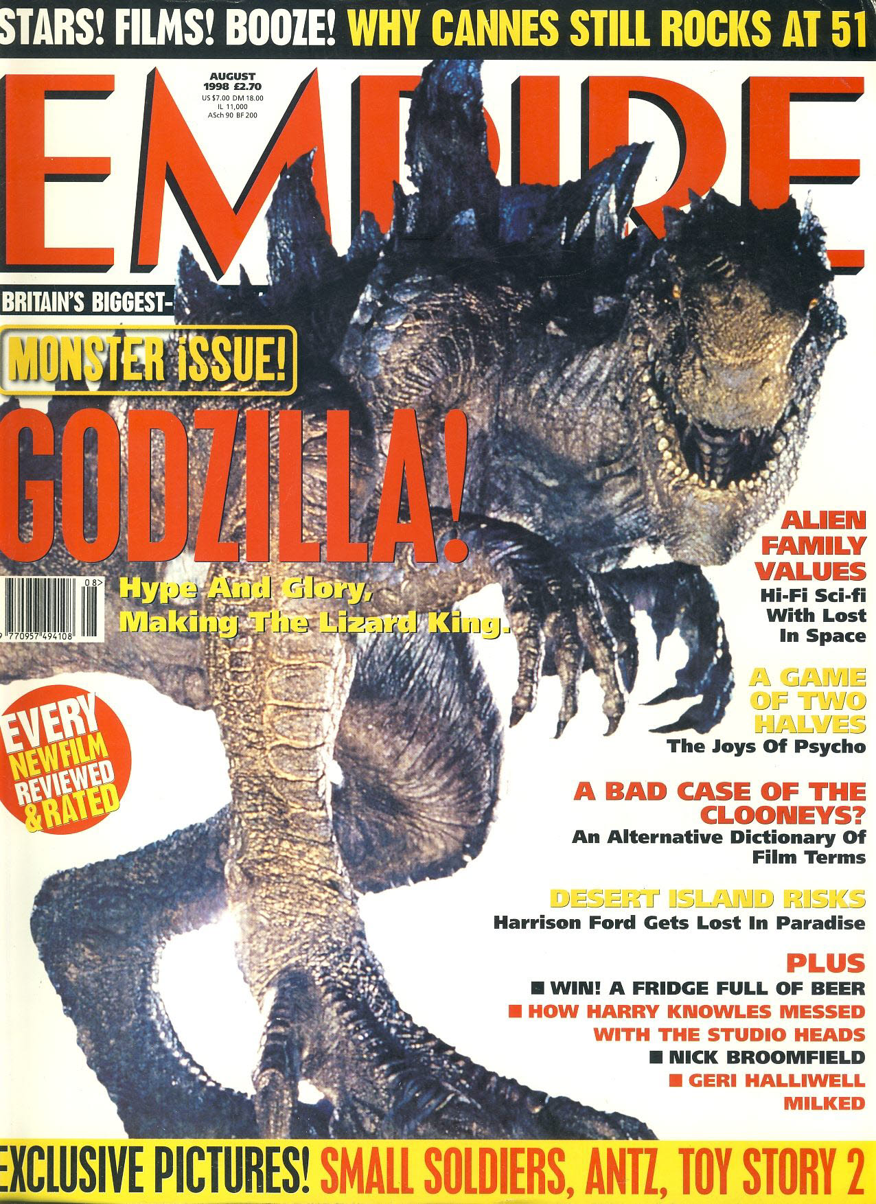 EMPIRE magazine August 1998 GODZILLA ref10043