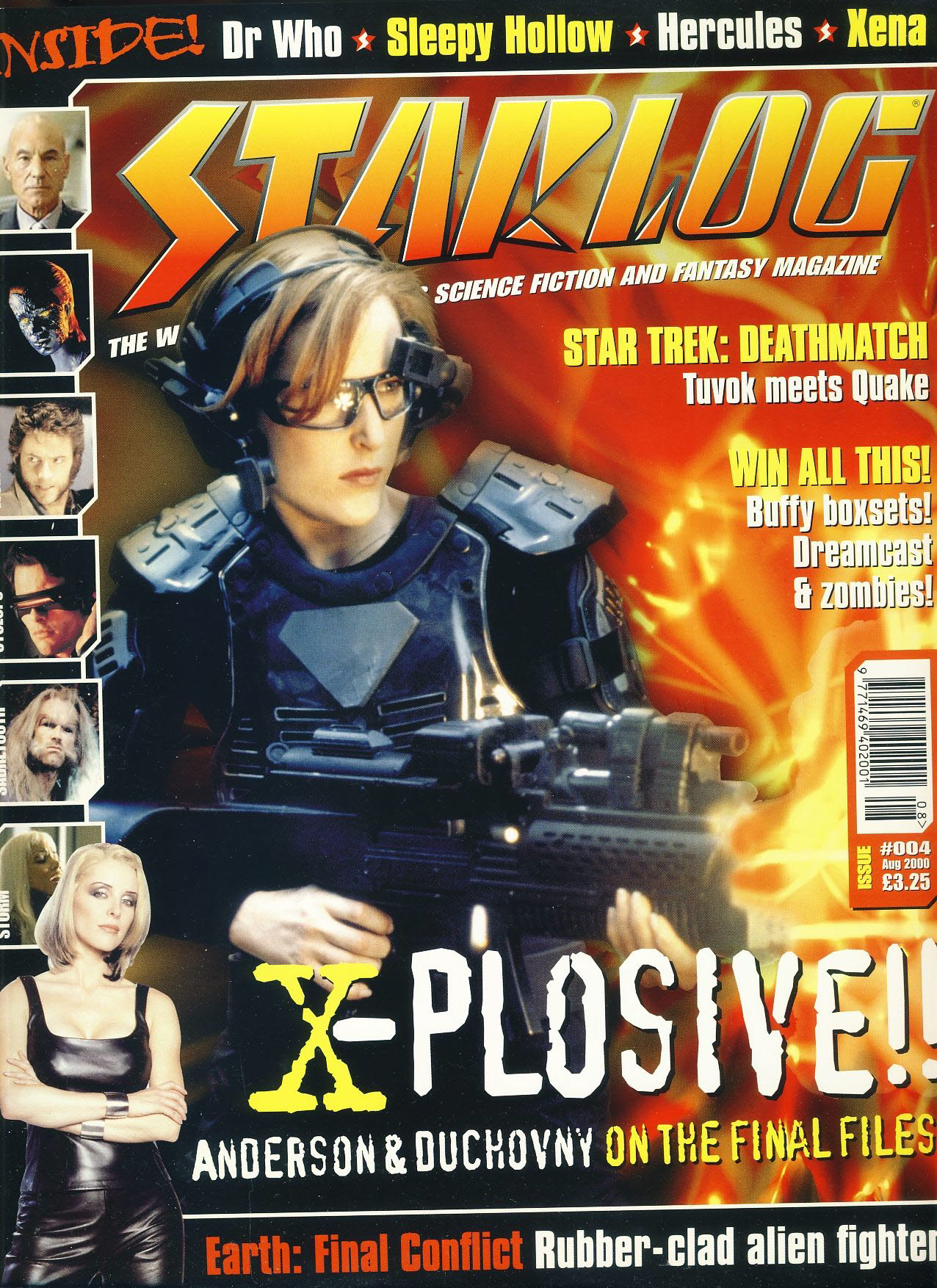 STARLOG magazine #4 Aug 2000 Gillian Anderson, David Duchovny, Tuvok meets Quake ref100611