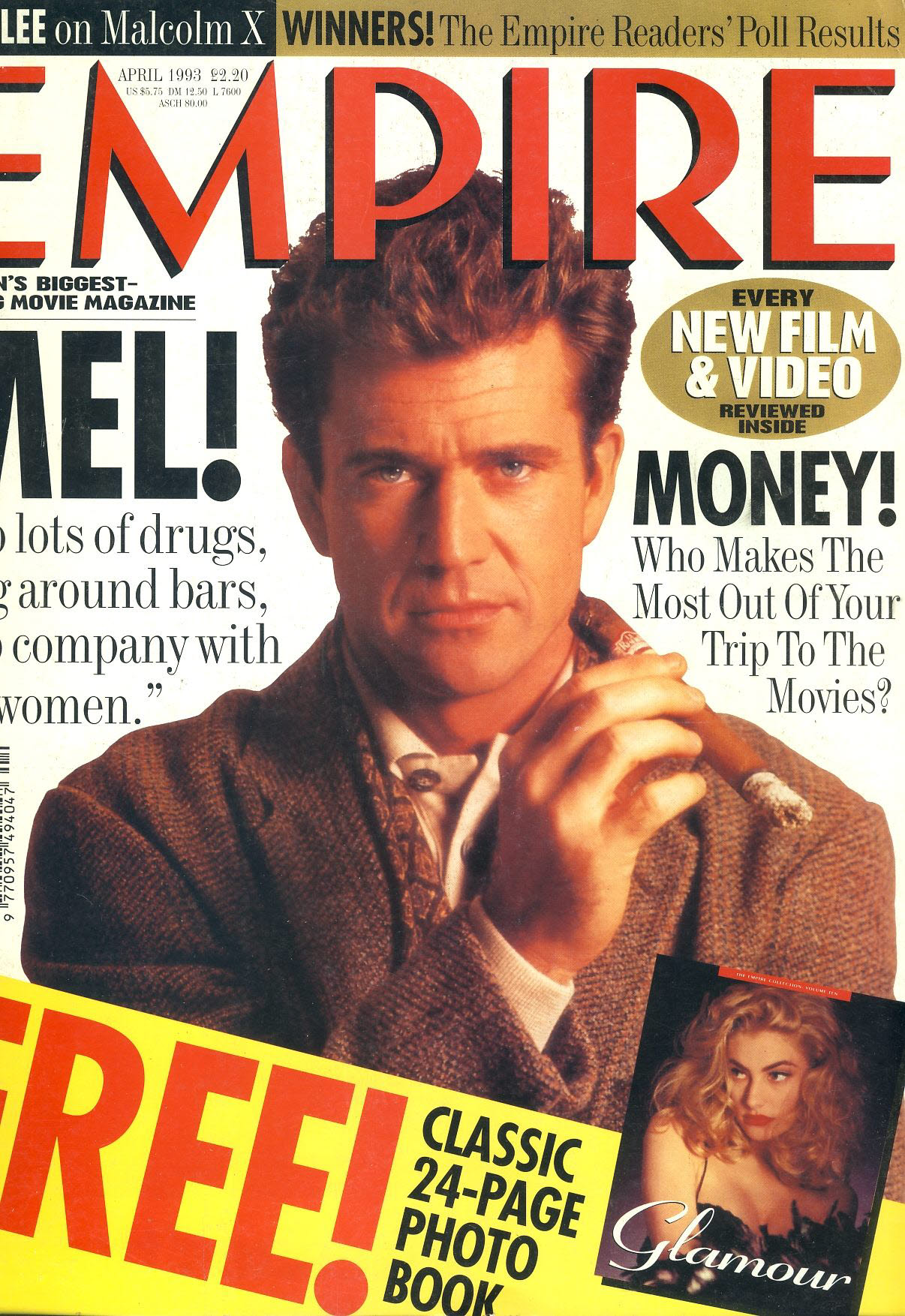 EMPIRE magazine April 1993 Mel Gibson  ref10075