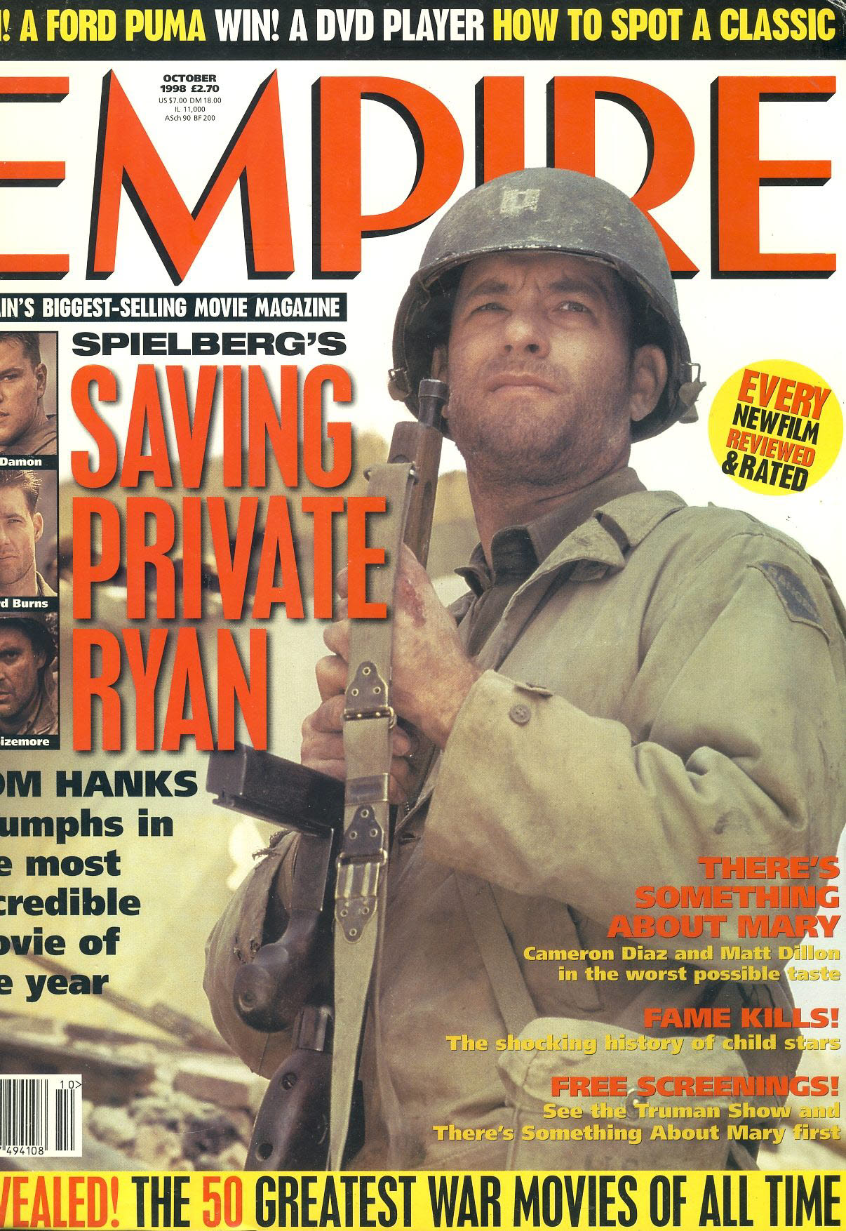 EMPIRE magazine October 1998 TOM HANK Saving Private Ryan ref10083