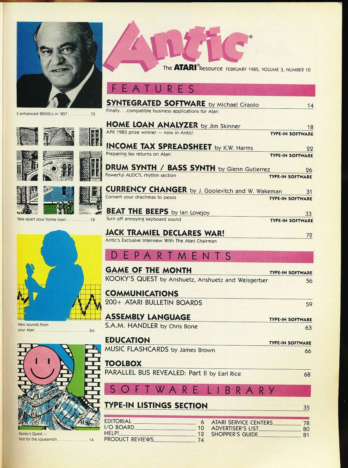 Antic ATARI Resource magazine 1985 Jack Tramiel Interview ref100436