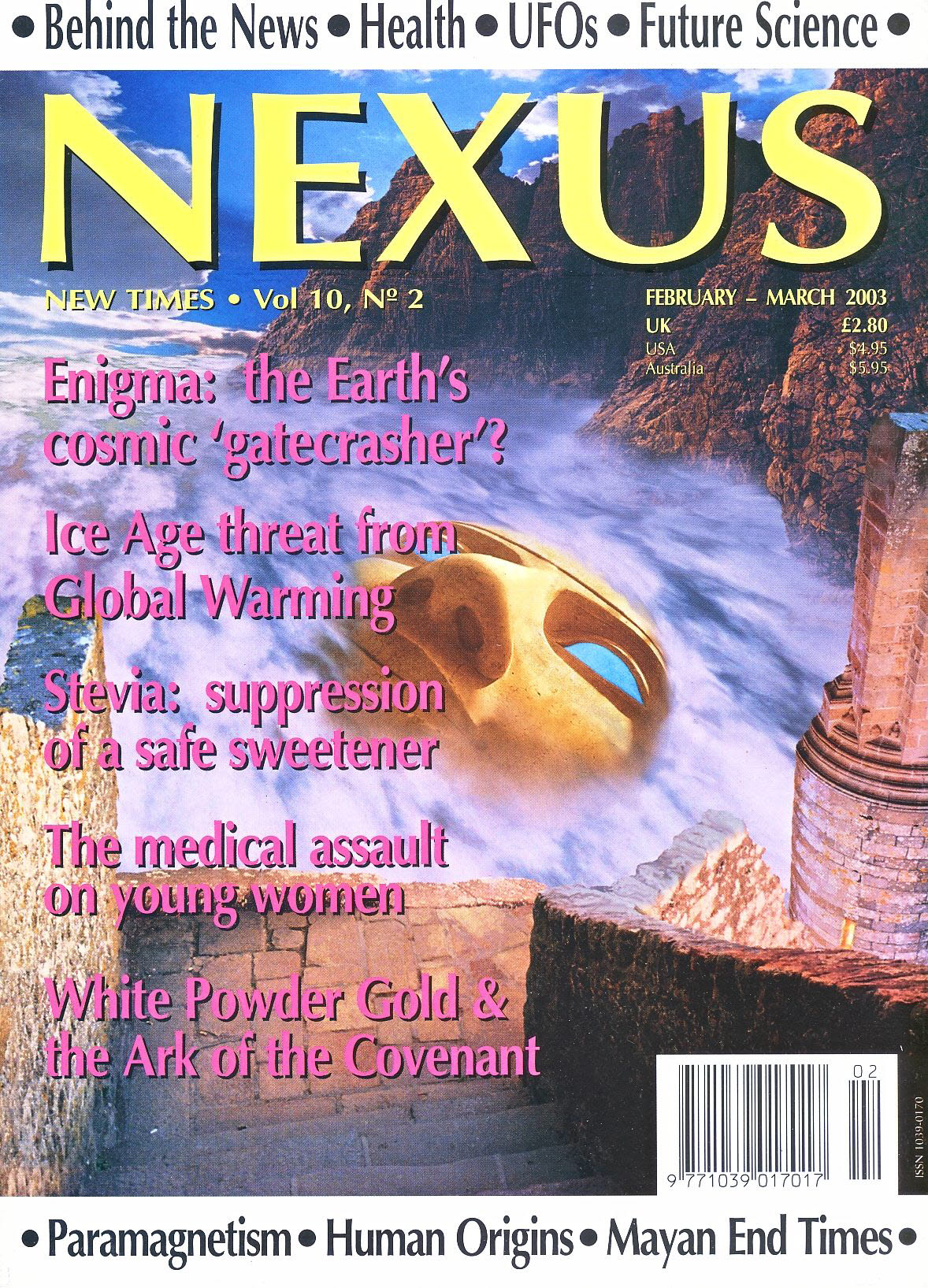 NEXUS magazine Ice Age threat from Global Warming, Stevia, Enigma ref100868