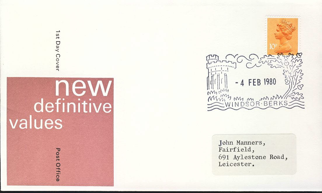 1980 Post Office WINDSOR shs Definitive Stamps First Day Cover refcd415