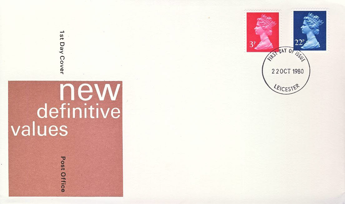1980 Post Office LEICESTER fdi Definitive Stamps First Day Cover refcd418