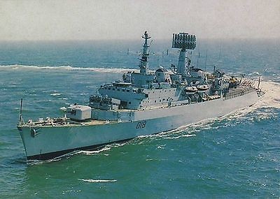 P327 HMS Antrim D18 POSTCARD with Loss of HMS Welshman 1943 Cardiff 2000 shs