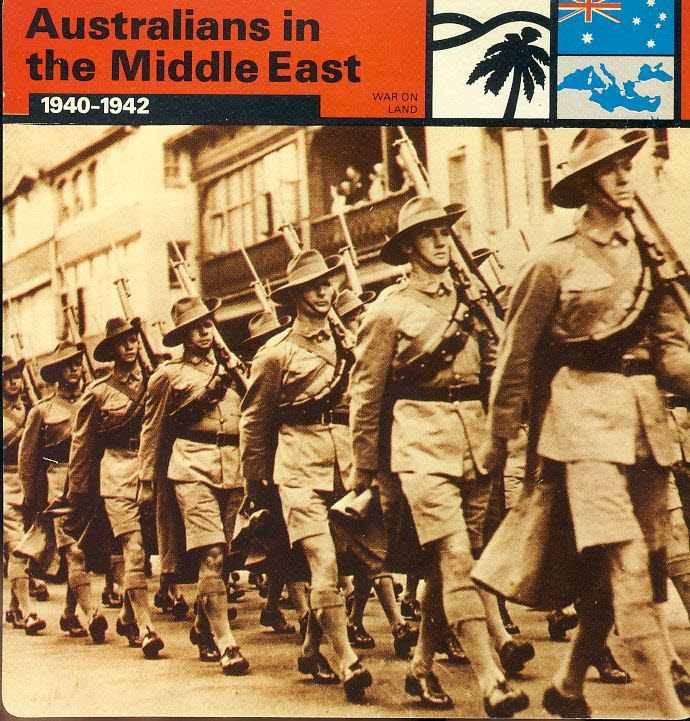 Australians in the Middle East 1940-1942 from Bardia to El Alamein - WWII card refP5