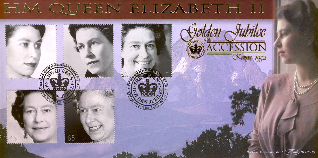 2002 LTD EDITION Golden Jubilee Accesssion Kenya 1952 HM Queen Elizabeth II Benham Cover shs