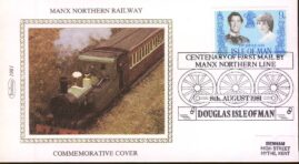 1981 Manx Northern Railway Benham Small Silk Cover A357