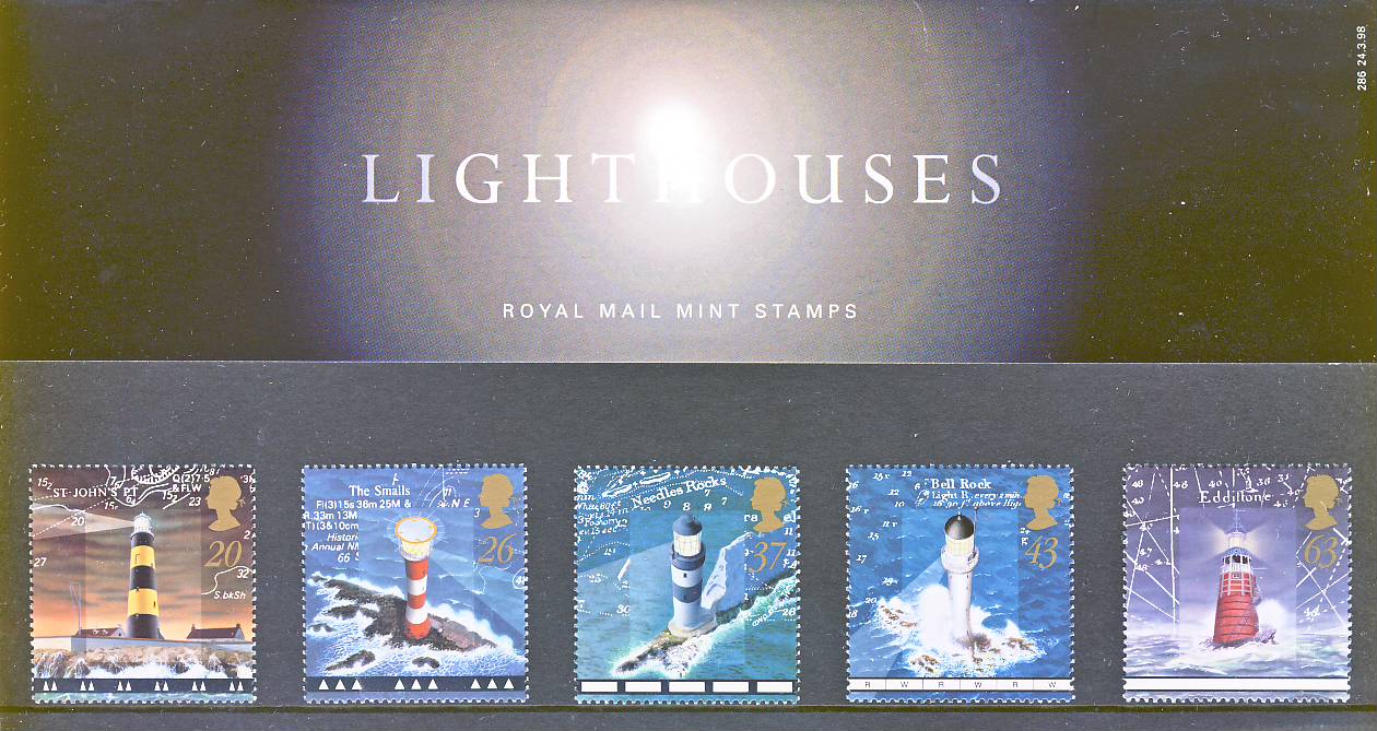 1998 Lighthouses Presentation Pack Set of Royal Mail Mint Stamps A468