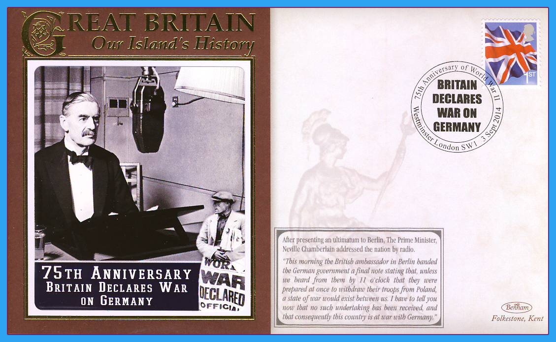 2014 Our Islands History cover Britain Declares War on Germany WESTMINSTER rc69