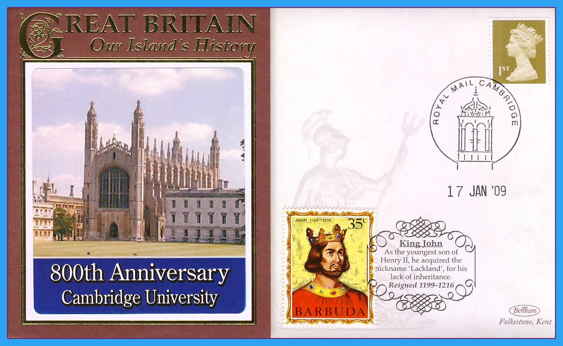 2009 Our Islands History Benham cover CAMBRIDGE UNIVERSITY King John rc72