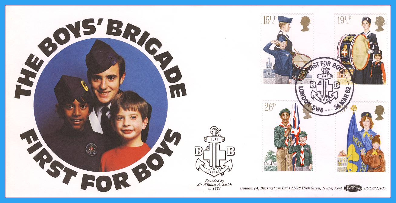 1982 Boy's Brigade First for Boys Youth Organizations Stamps FDC BOCS(2)10a Benham rcd112