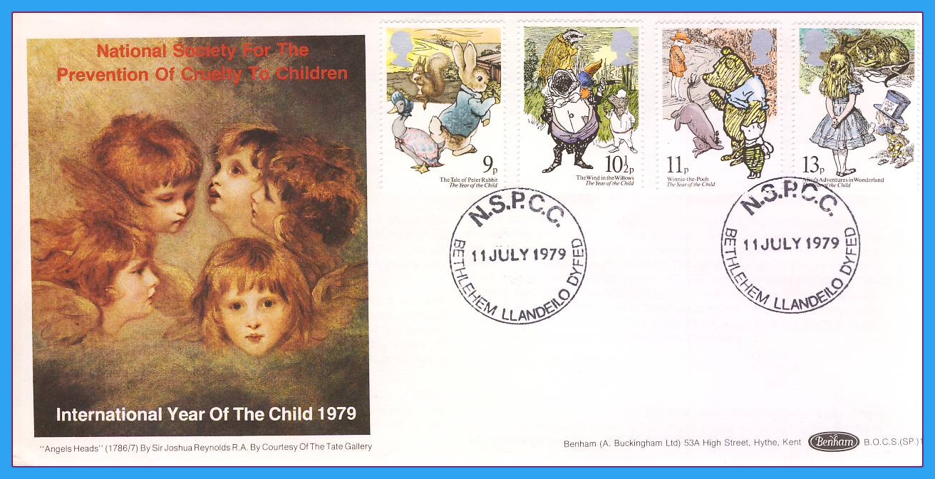 1979-07-11 Year of the Child Stamps FDC NSPCC Bethlehem cds BOCS(SP)1 rcd139