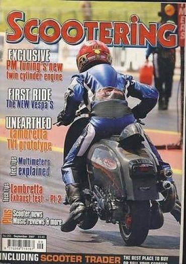 Scootering Magazine Sept 2007 Lambretta TV1 Prototype, New Vespa S,  ref1240 - Image 2