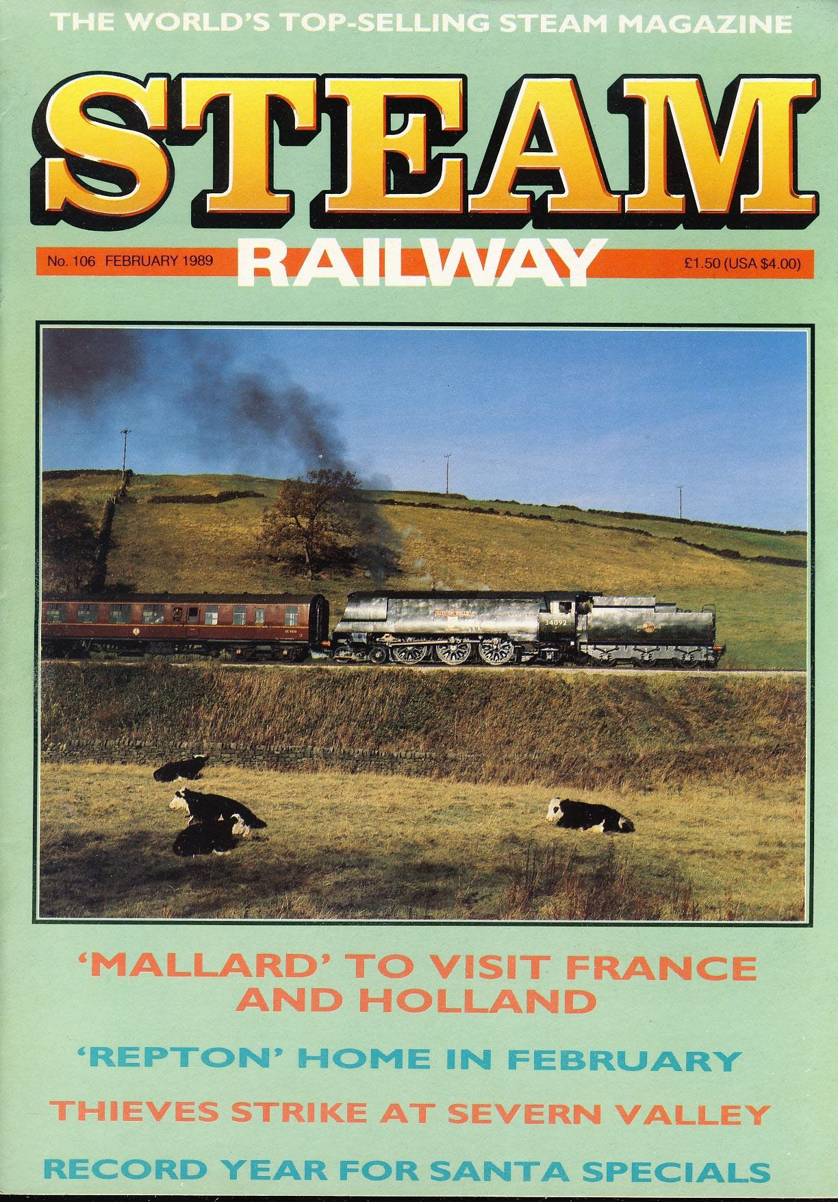 Steam Railway magazine No.106 February 1989 R1534