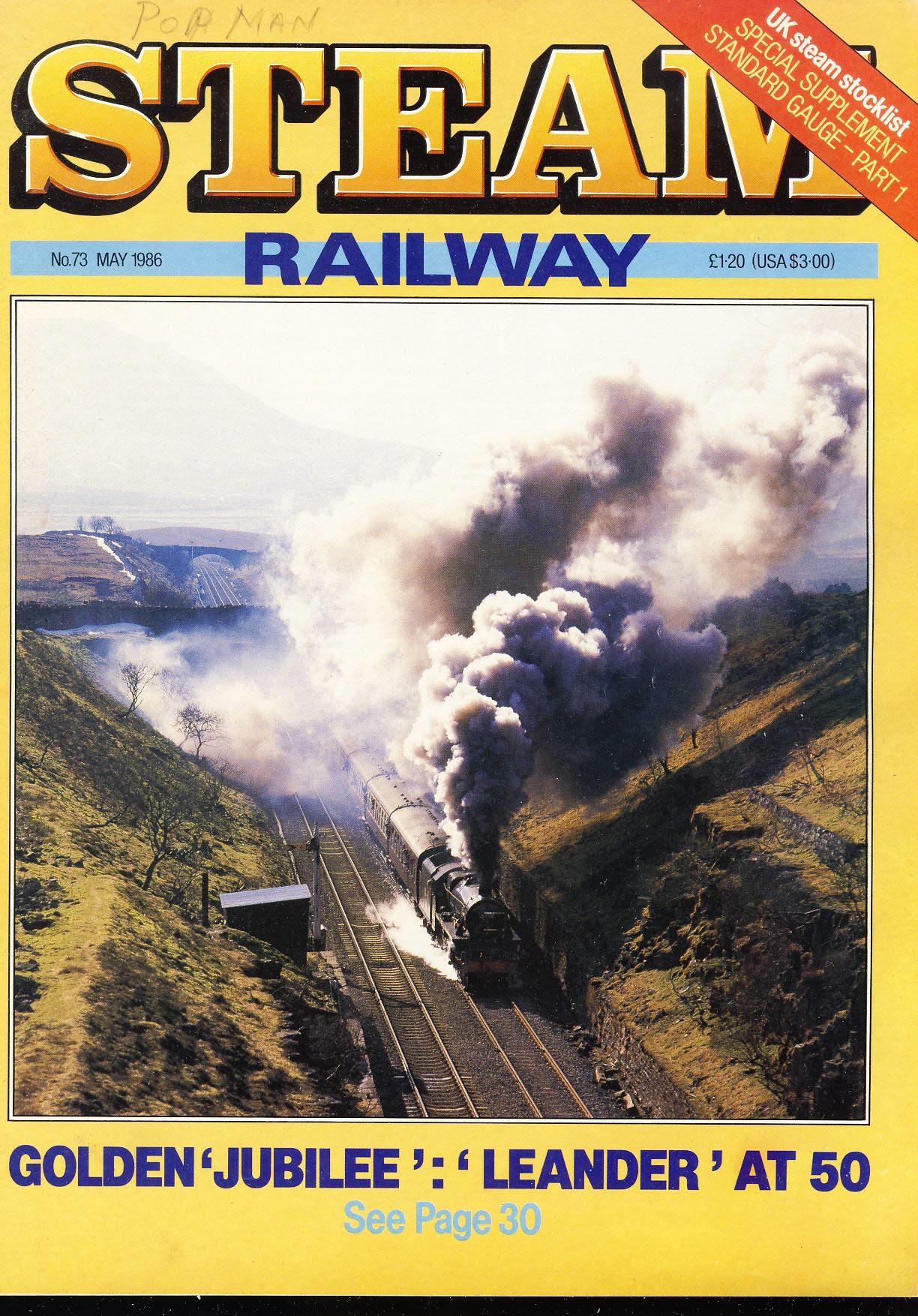 Steam Railway magazine No.73 May 1986 Leander at 50 R1538