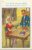 LIBRARY man with woman reading Vintage Comic Postcard refB1