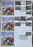 Football Legends England 1996 Birmingham ‘Large’ Dawn First Day Cover Set Of 3