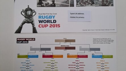 Rugby World Cup 2015 First Day Cover With Insert Royal Mail FDC