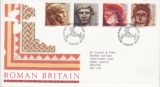 GB Stamps First Day Cover Roman Britain, Hadrian, Claudius, history SHS 1993