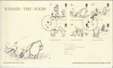 GB Stamps First Day Cover Winnie the Pooh, cartoon, book, bear, honey SHS 2010