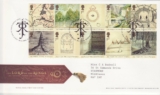 GB Stamps First Day Cover 50th anniv Lord of the Rings, Tolkien, Tree SHS 2004