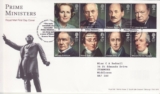 GB Stamps First Day Cover UK Prime Ministers, Churchill, Peel, Thatcher SHS 2014