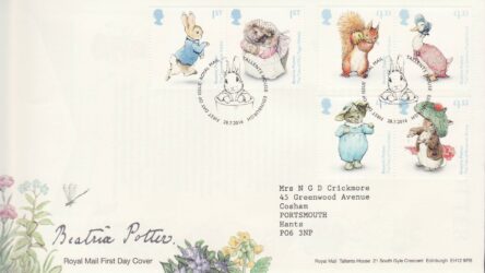 GB Stamps First Day Cover 150th Anniv. Beatrix Potter, author, book SHS 2016