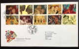 GB 1995 Greetings Set on Typed Address First Day Cover, Edinburgh Philatelic SHS