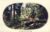 New Forest bridge stream and vintage red car Old Postcard refP9