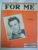 Kirk Stevens 1953 vintage sheet music For Me by Al Hoffman