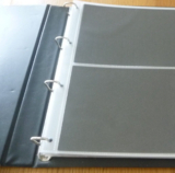 FIRST DAY COVER ALBUM 2 POCKET LEAVES / PAGES WITH 4 HOLE MARGIN